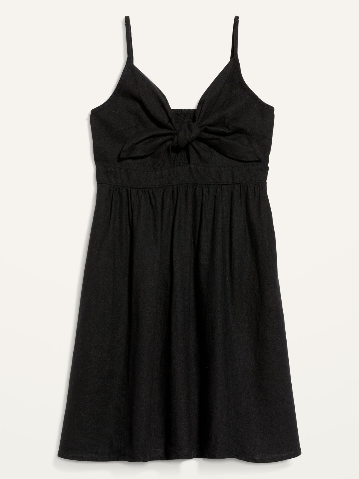 Fit & Flare Tie-Front Smocked Linen-Blend Mini Cami Dress for Women - Old Navy Philippines Fit & Flare Tie-Front Smocked Linen-Blend Mini Cami Dress for Women - Old Navy Philippines