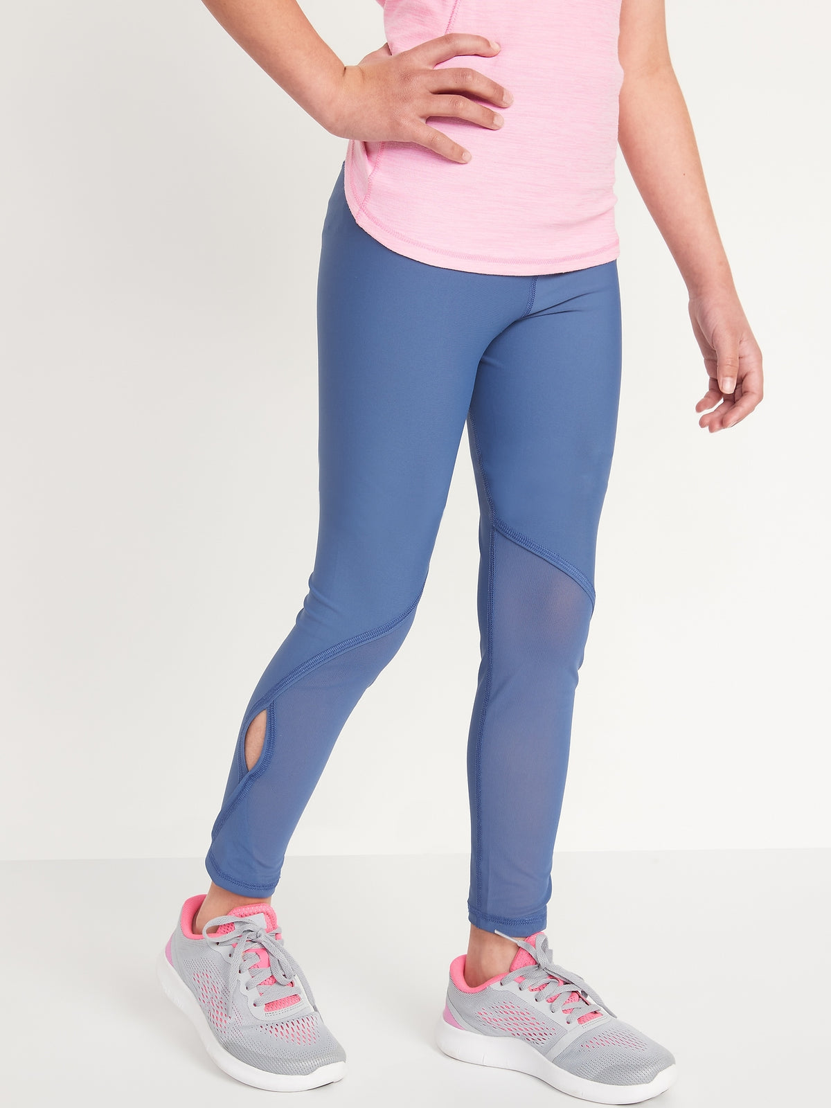 High-Waisted PowerSoft 7/8-Length Side-Pocket Leggings for Girls - Old Navy  Philippines