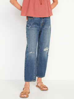 High-Waisted Built-In Tough Ripped Flare Jeans for Girls