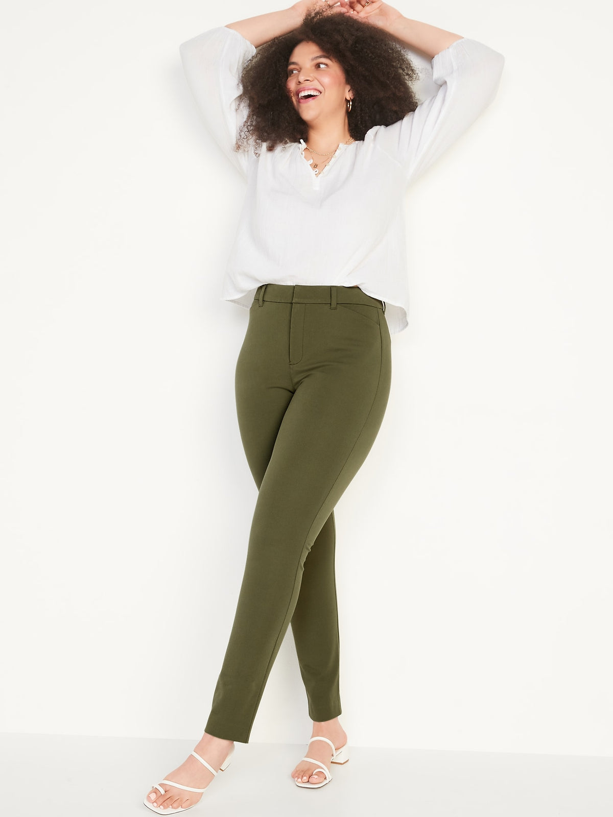 High-Waisted Never-Fade Pixie Ankle Pants for Women - Old Navy Philippines