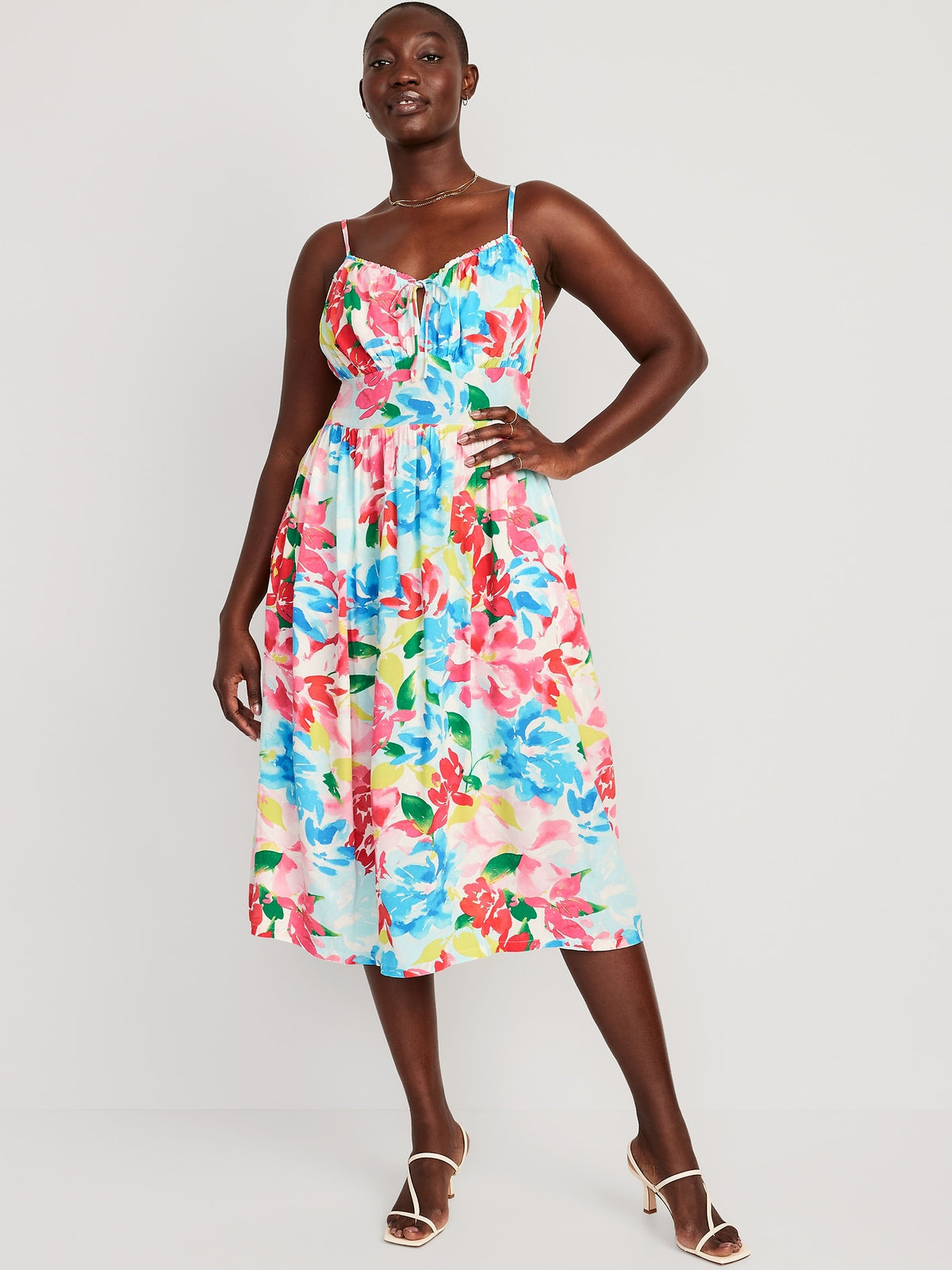 Fit & Flare Floral Smocked Midi Cami Dress for Women - Old Navy Philippines Fit & Flare Floral Smocked Midi Cami Dress for Women - Old Navy Philippines
