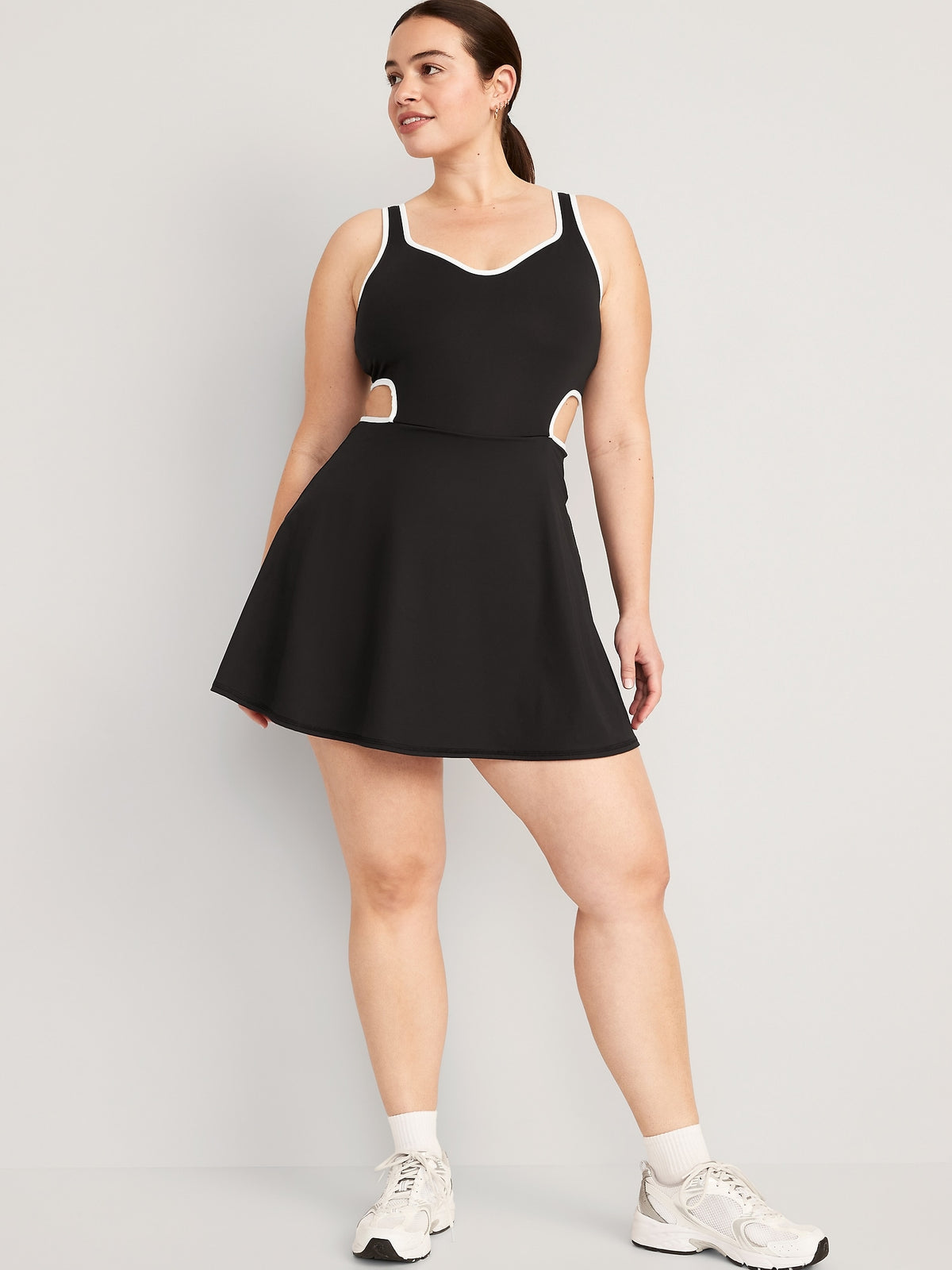 PowerSoft Fit & Flare Shelf-Bra Support Cutout-Waist Dress for Women - Old  Navy Philippines