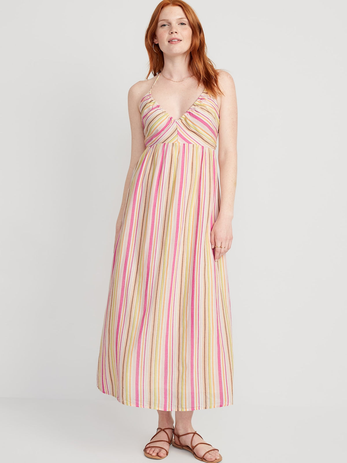 Women's Striped Maxi Dresses